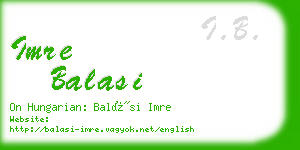 imre balasi business card